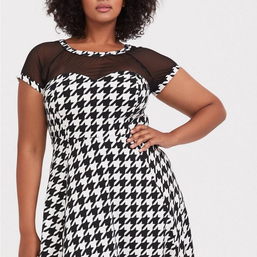 Torrid midi mesh swing dress
